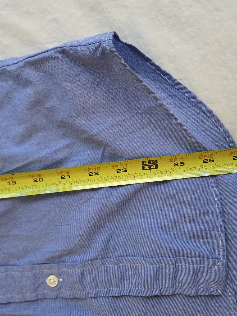 Ralph Lauren Button-Down Shirt Blue Slim Fit Cotton Stretch EB3 - Picture 4 of 9